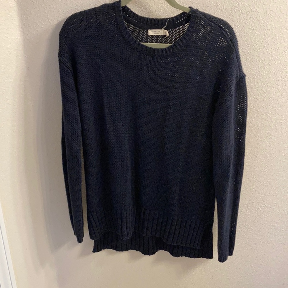 Large Navy Harper Sweater With Elbow Pads